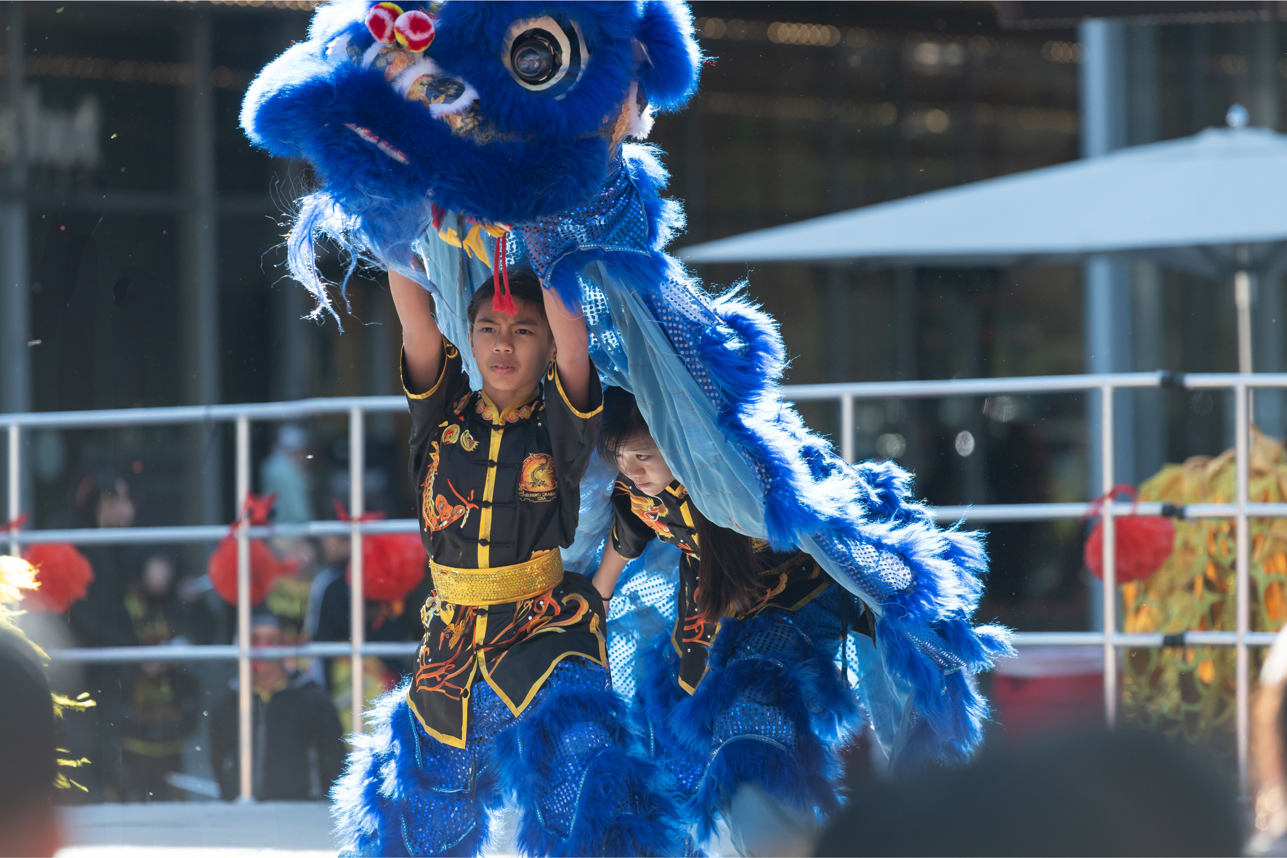 Chinese dancers at Lunar New Year